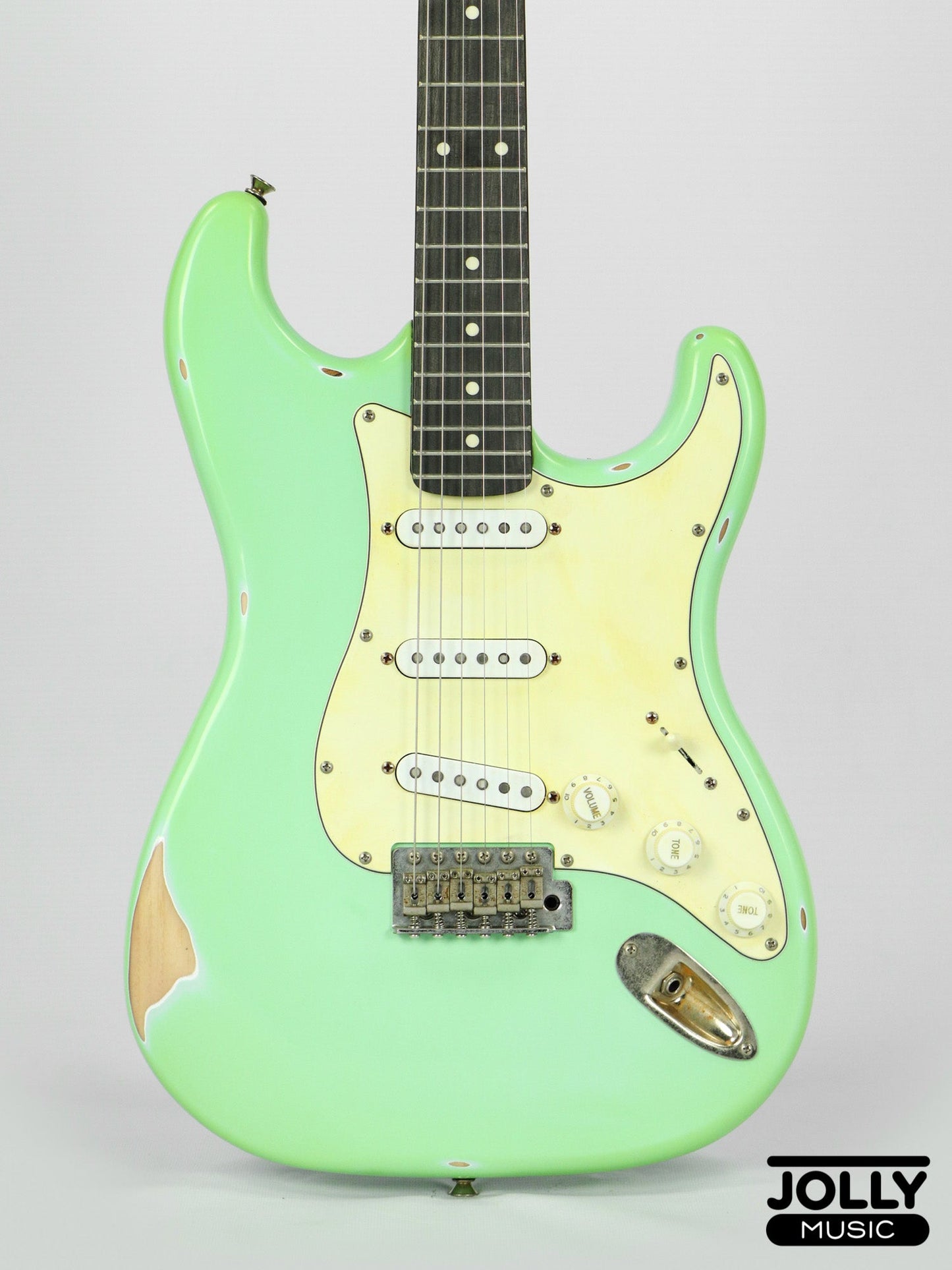 JCraft Vintage Series S-3VC Antique S-Style Electric Guitar Relic - Surf Green