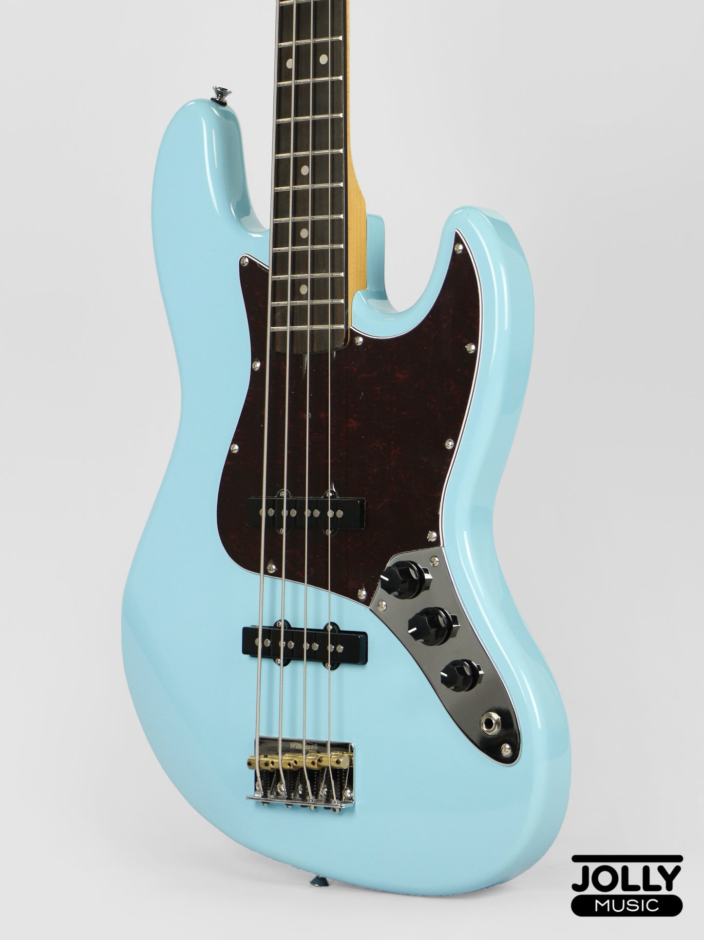 JCraft JB-3V J-Offset 4-String Bass Guitar - Sonic Blue