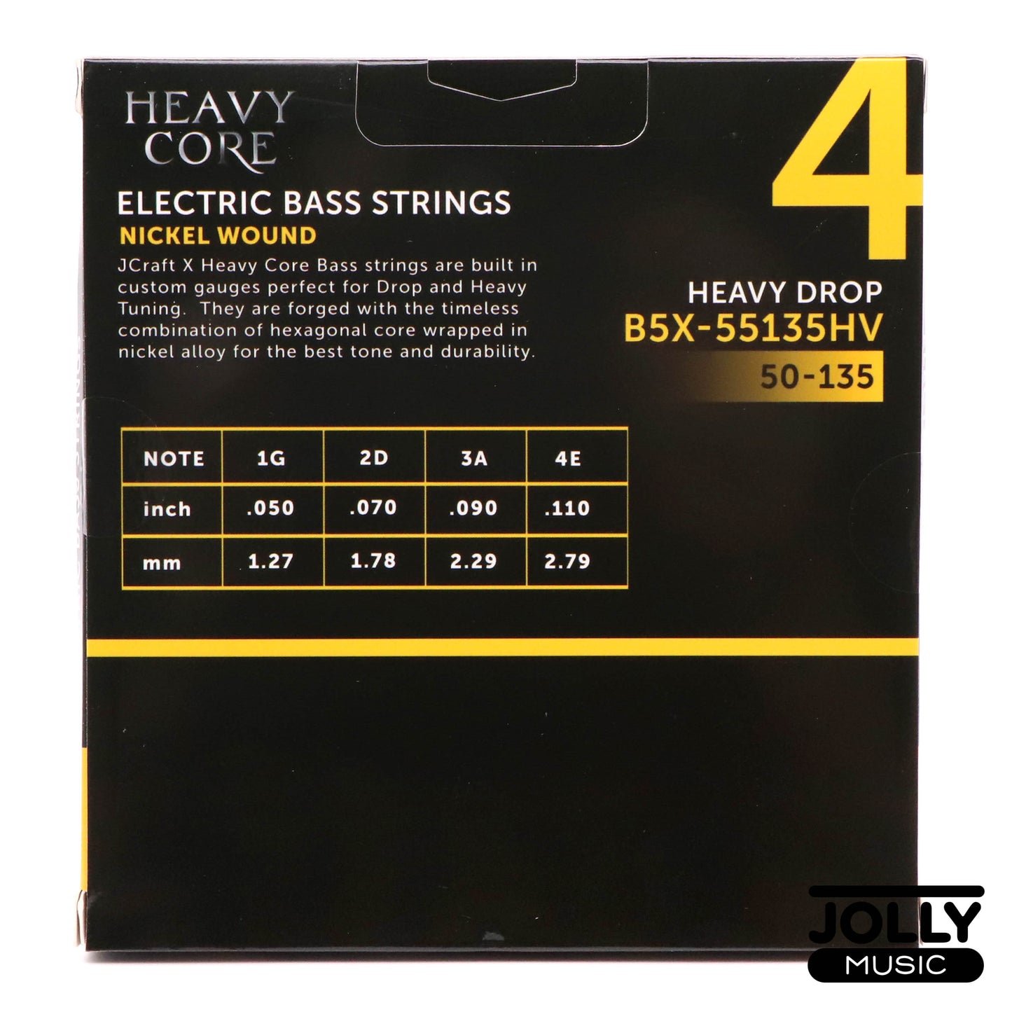 JCraft X Heavy Core 4-String Electric Bass Guitar String 50-110