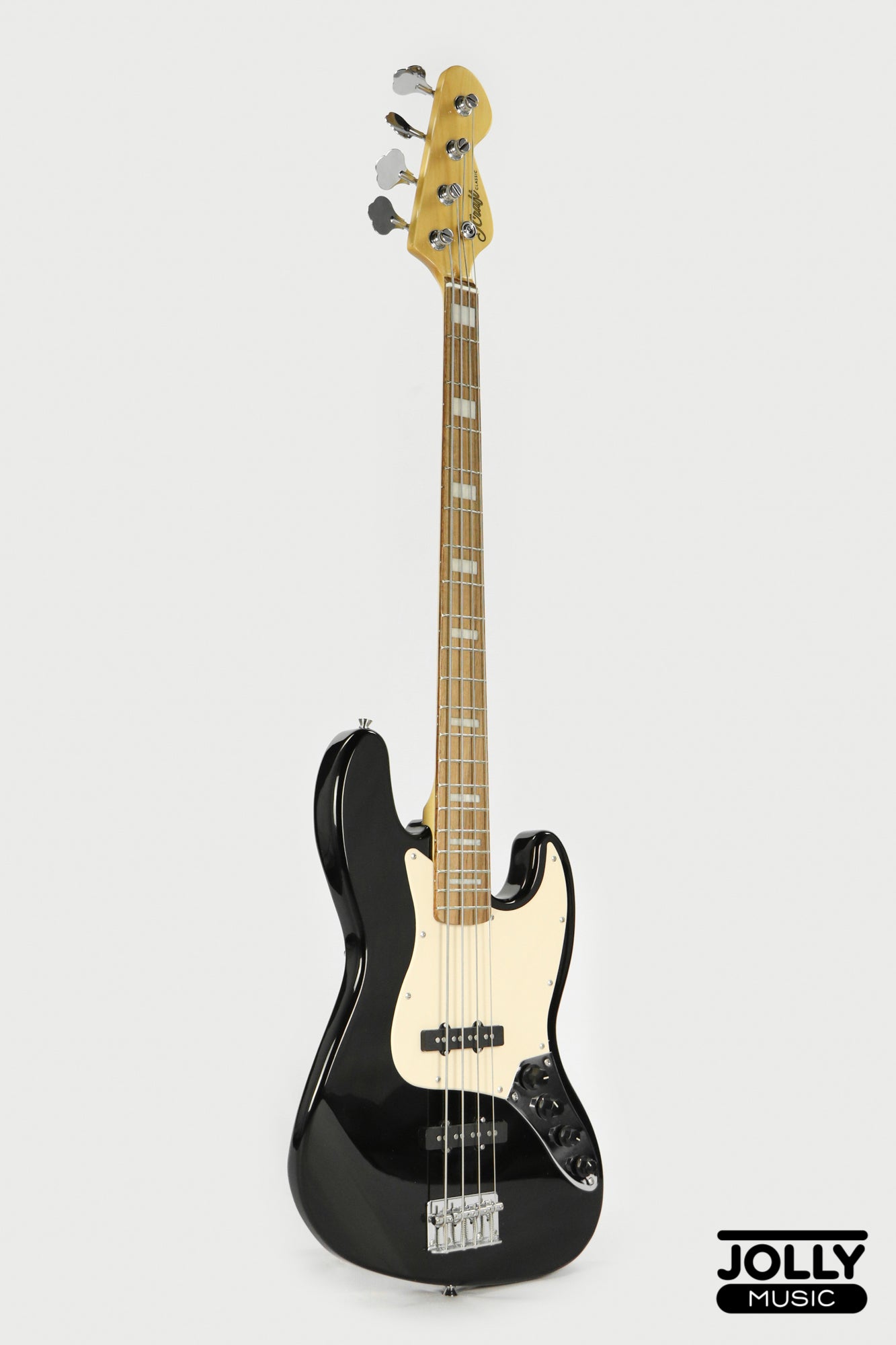 JCraft JB-2A J-Offset 4-String Bass Guitar - Black