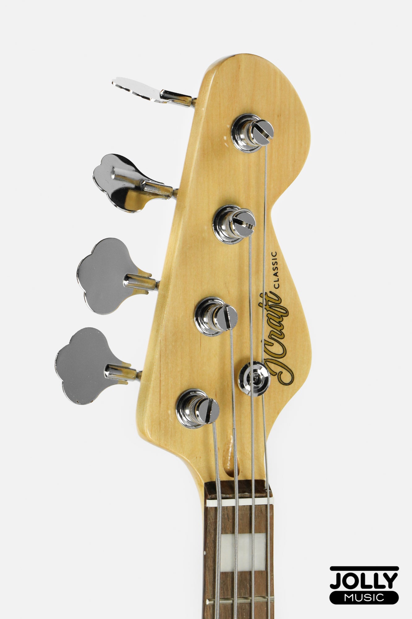 JCraft JB-2A J-Offset 5-String Bass Guitar - Metallic Gold