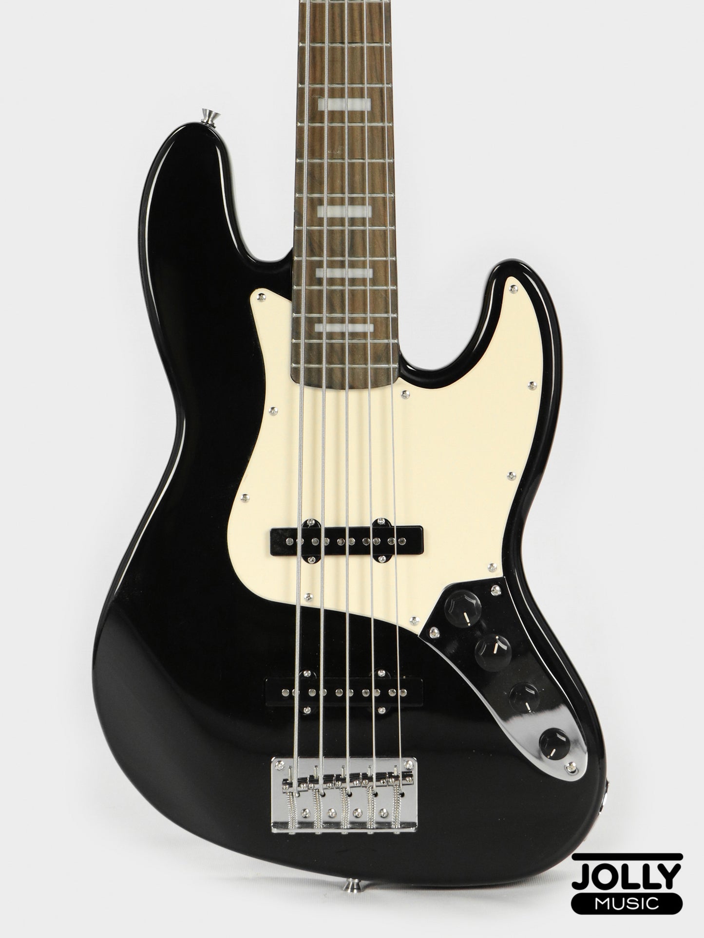 JCraft JB-2A J-Offset 5-String Bass Guitar - Black
