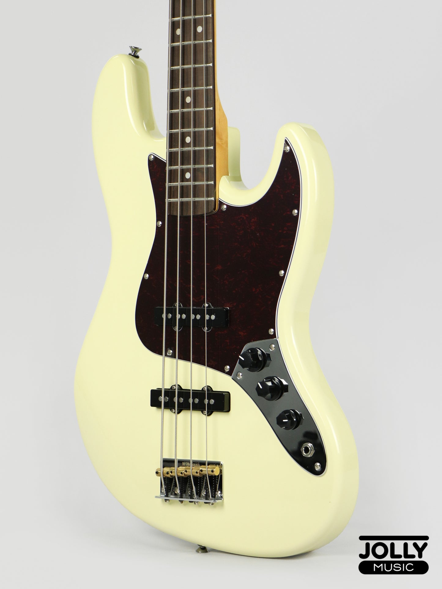 JCraft PB-3V 4-String Bass Guitar - Vintage White