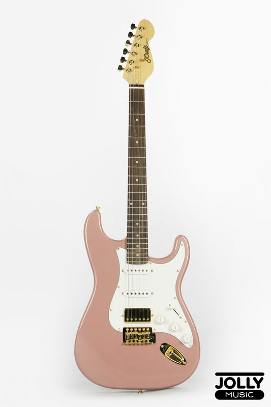 JCraft S-2HC HSS S-Style Electric Guitar - Rosewood / Rose Gold