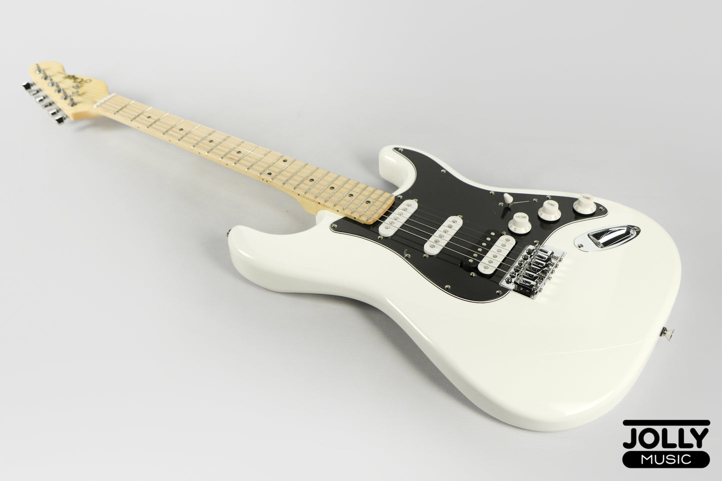 JCraft S-2H HSS S-Style Electric Guitar - Maple / White