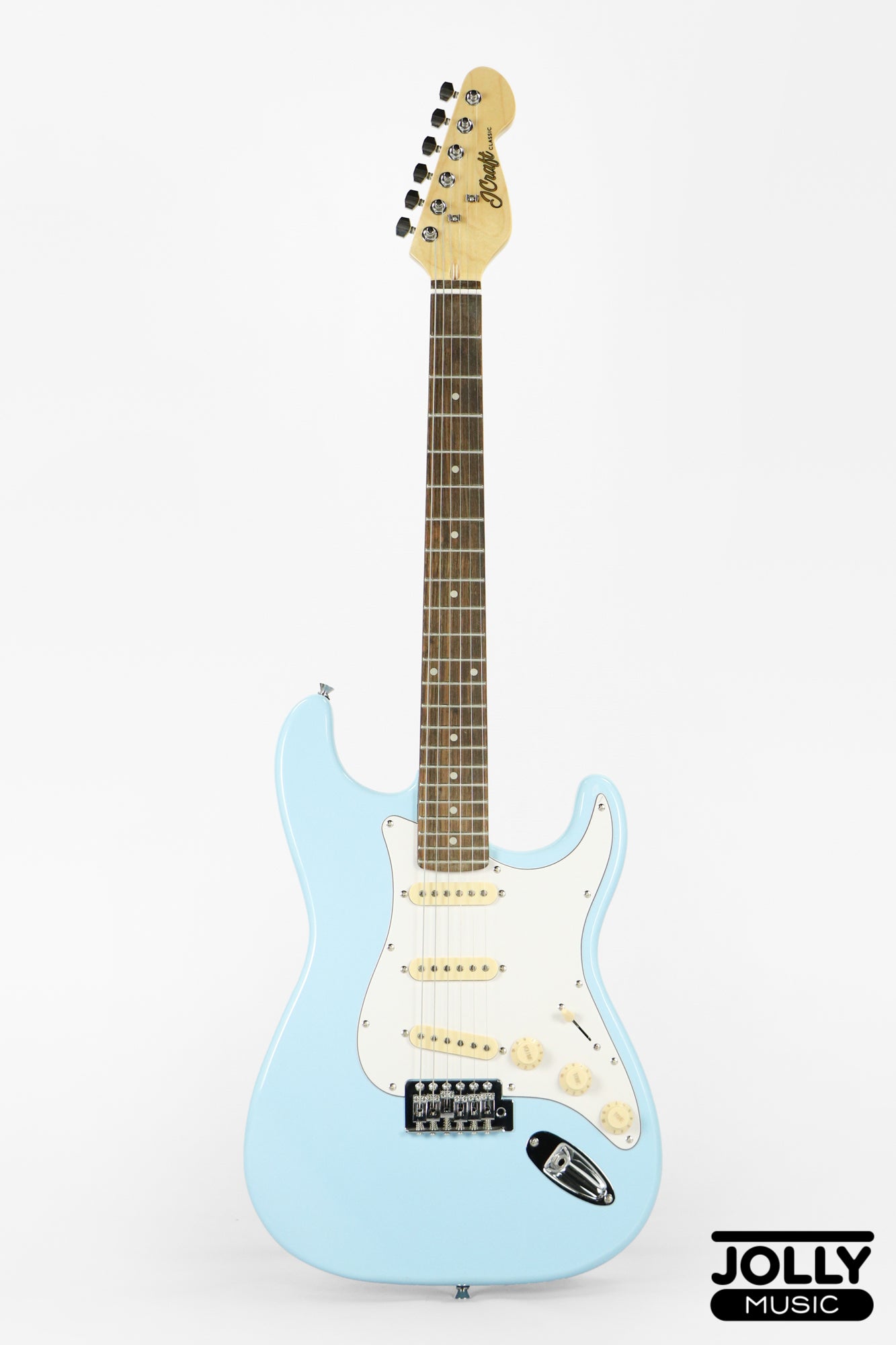 JCraft S-2 S-Style Electric Guitar - RW / Light Blue