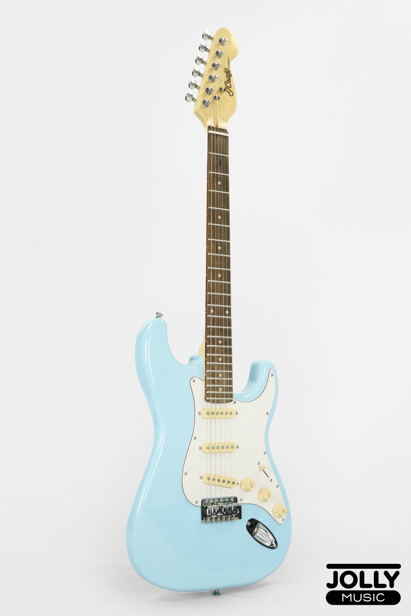 JCraft S-2 S-Style Electric Guitar - RW / Light Blue