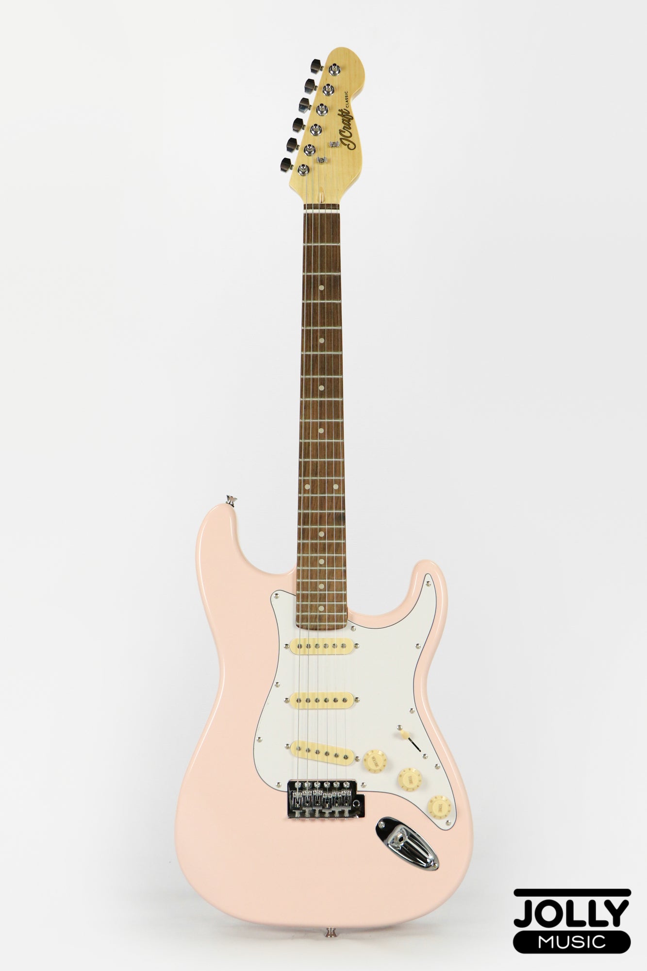 JCraft S-2 S-Style Electric Guitar - RW / Pink