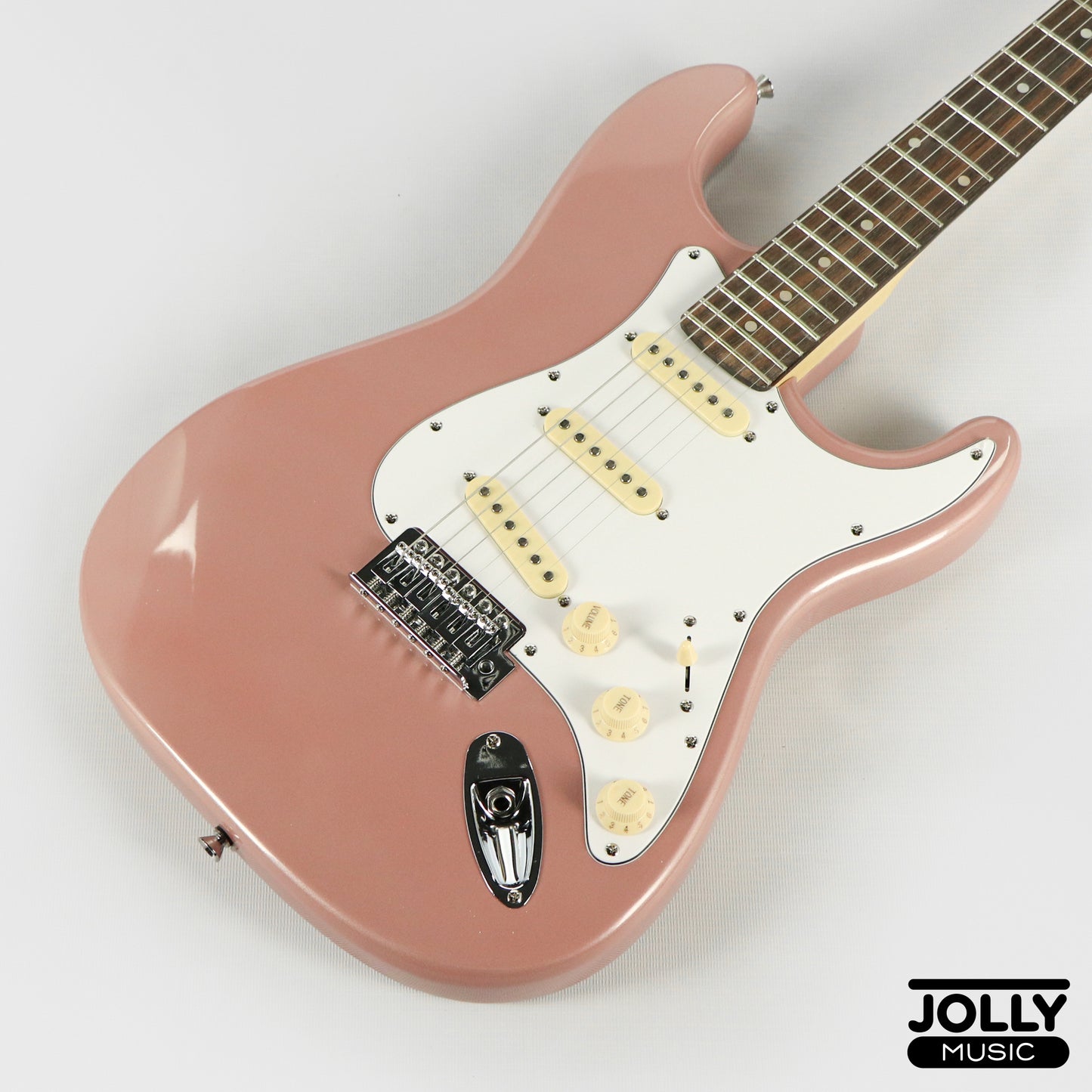 JCraft S-2 S-Style Electric Guitar - RW / Rose Gold