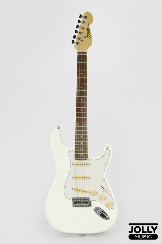 JCraft S-2 S-Style Electric Guitar - RW / White