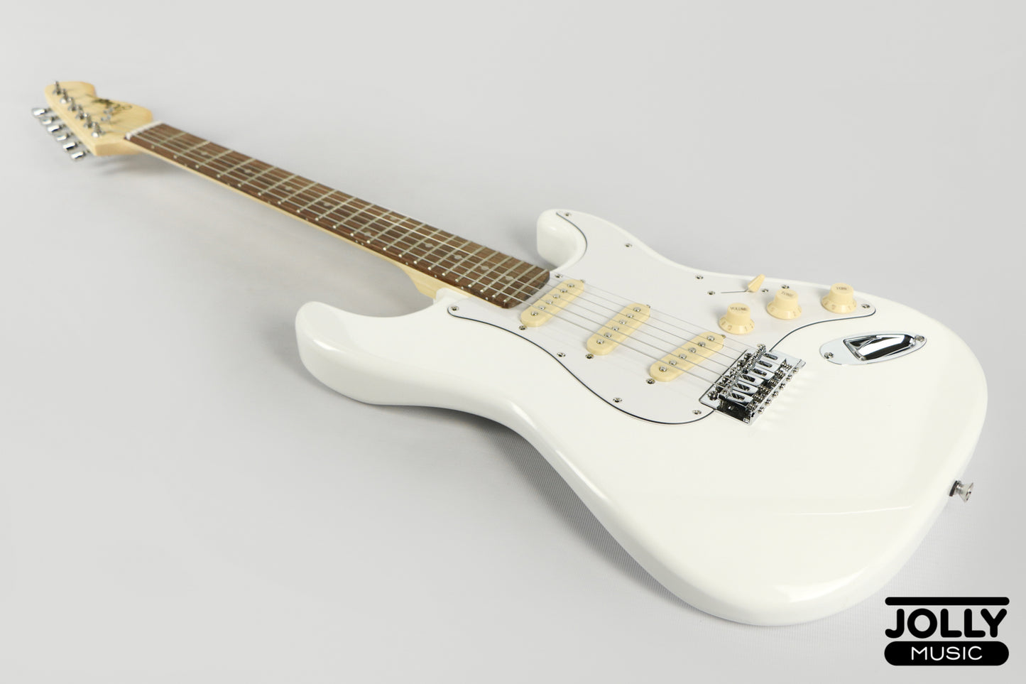 JCraft S-2 S-Style Electric Guitar - RW / White