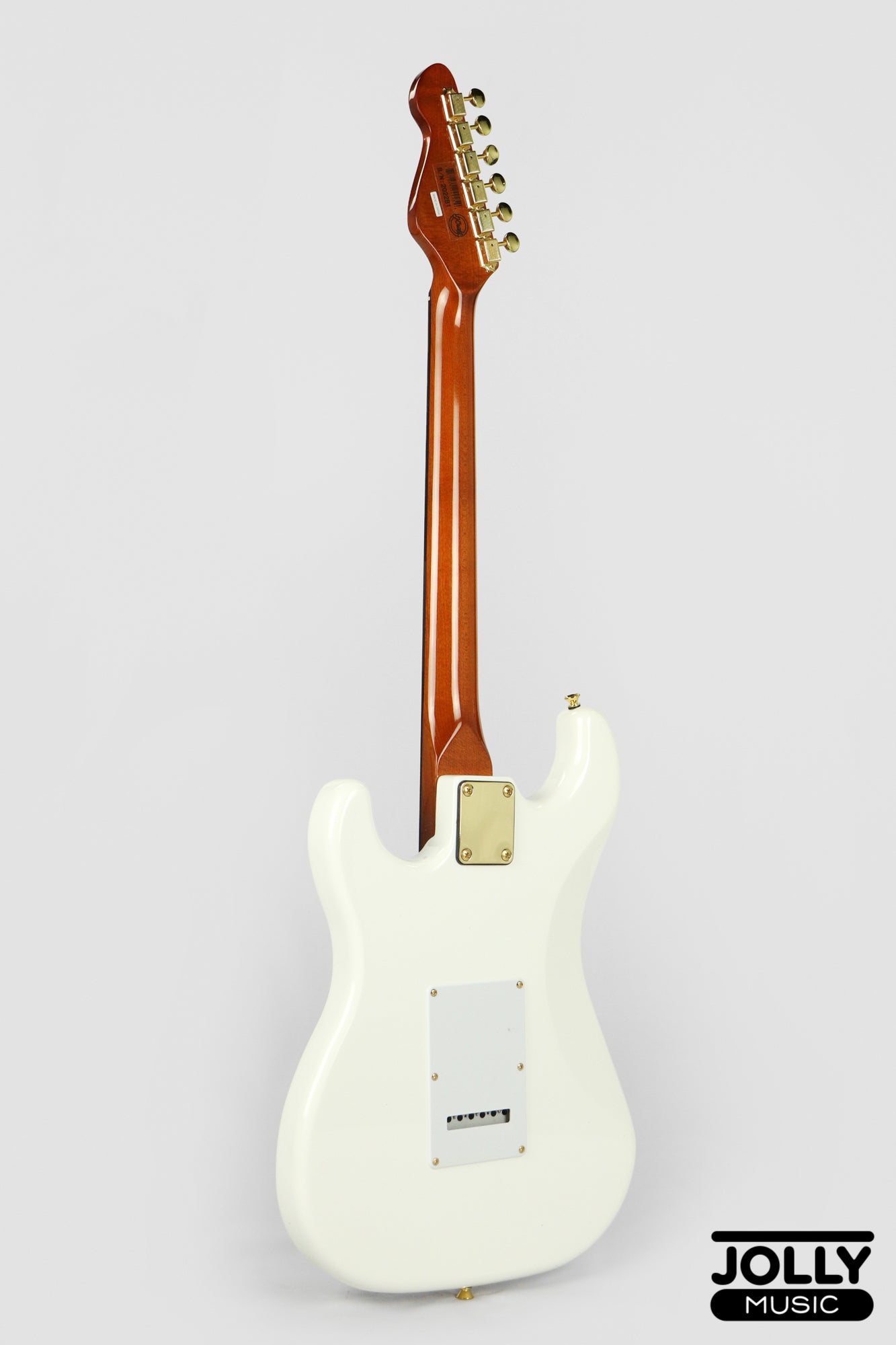 JCraft S-3H Special 2023 HSS S-Style Electric Guitar Roasted Maple Gold Hardware - Olympic White