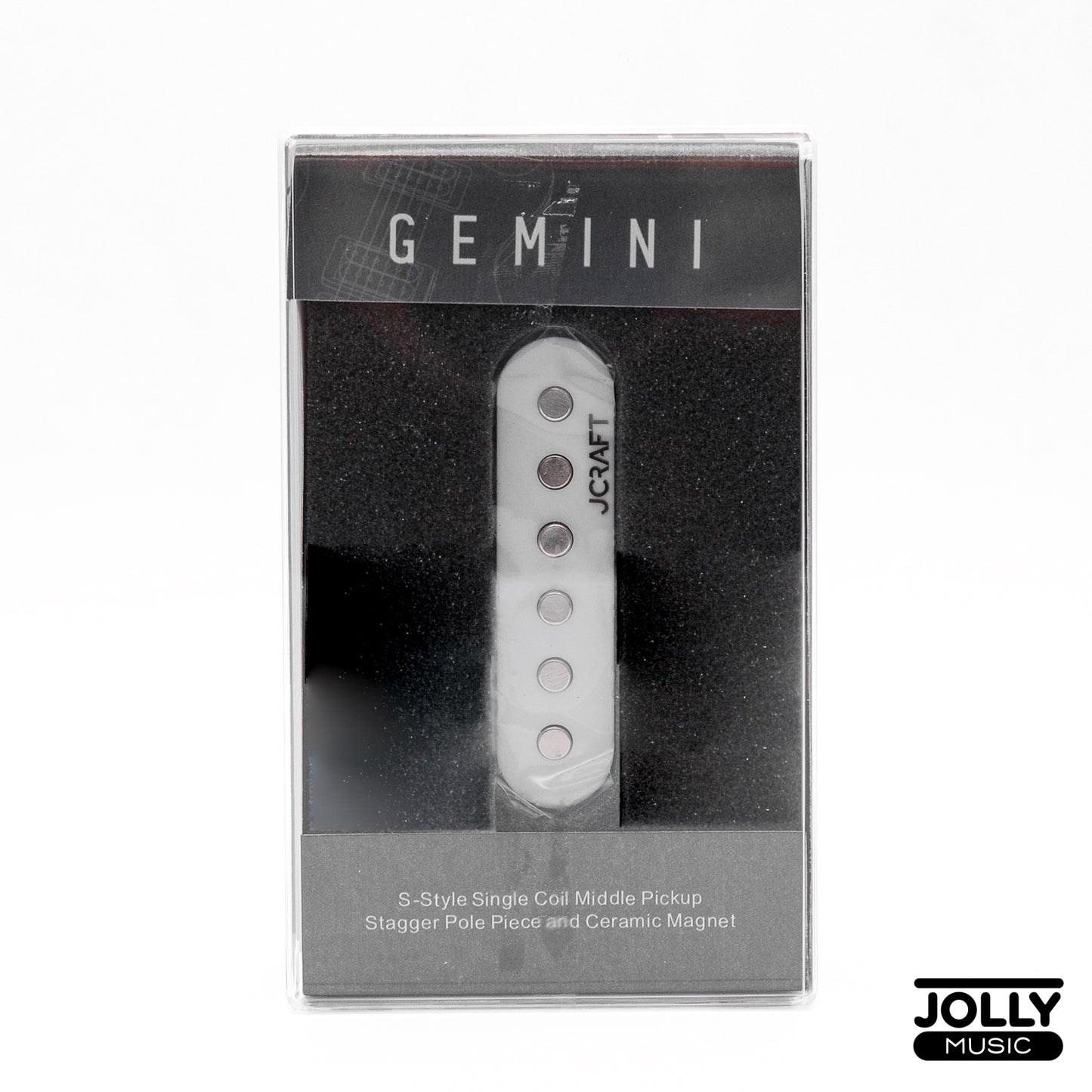 JCraft Gemini Single Coil Middle Pickup, Staggered, Ceramic