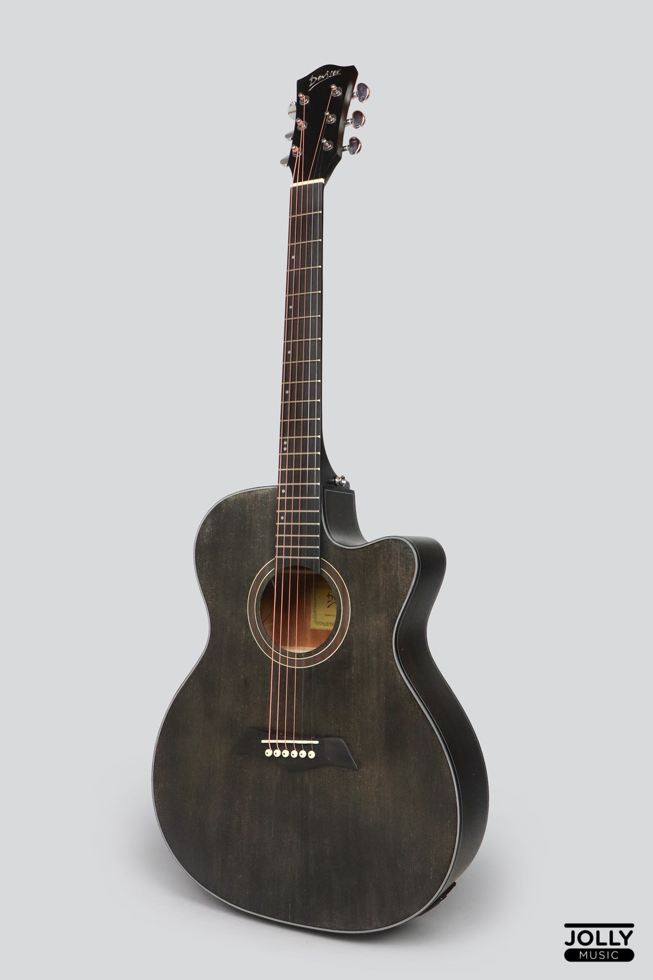 Deviser LS-130 EQ Transblack OM Acoustic-Electric Guitar