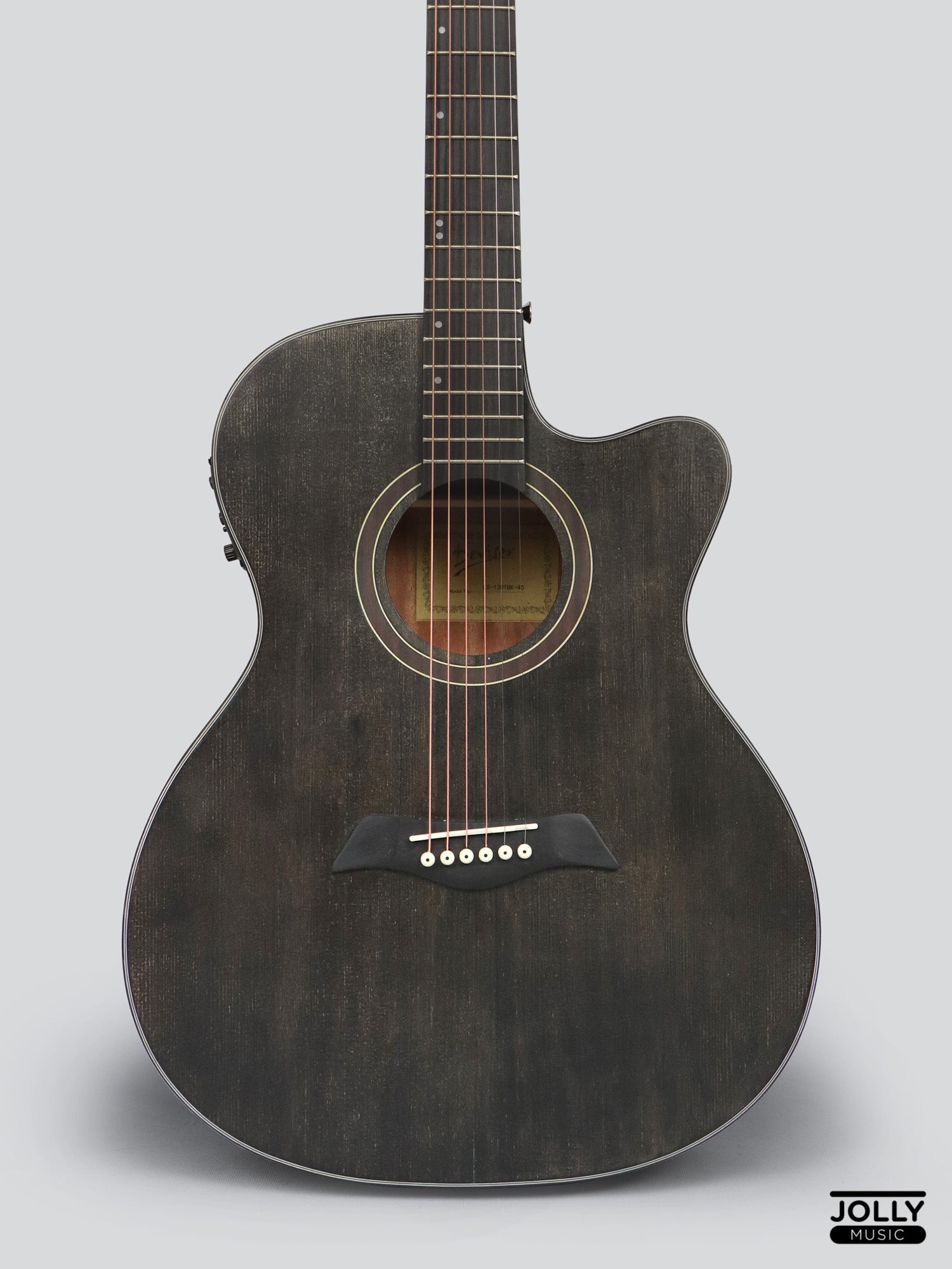 Deviser LS-130 EQ Transblack OM Acoustic-Electric Guitar – Jolly Music