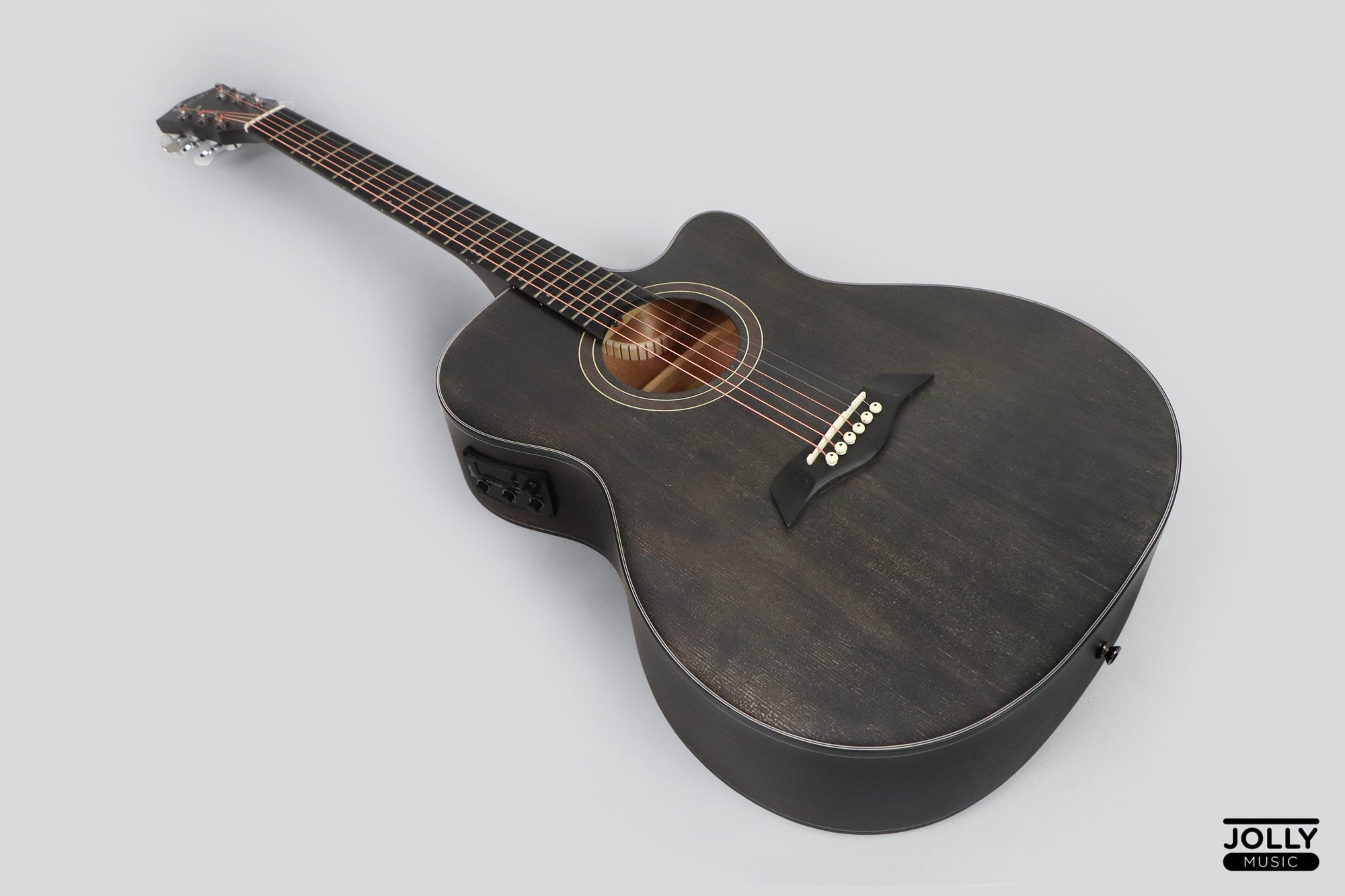 Deviser LS-130 EQ Transblack OM Acoustic-Electric Guitar – Jolly Music