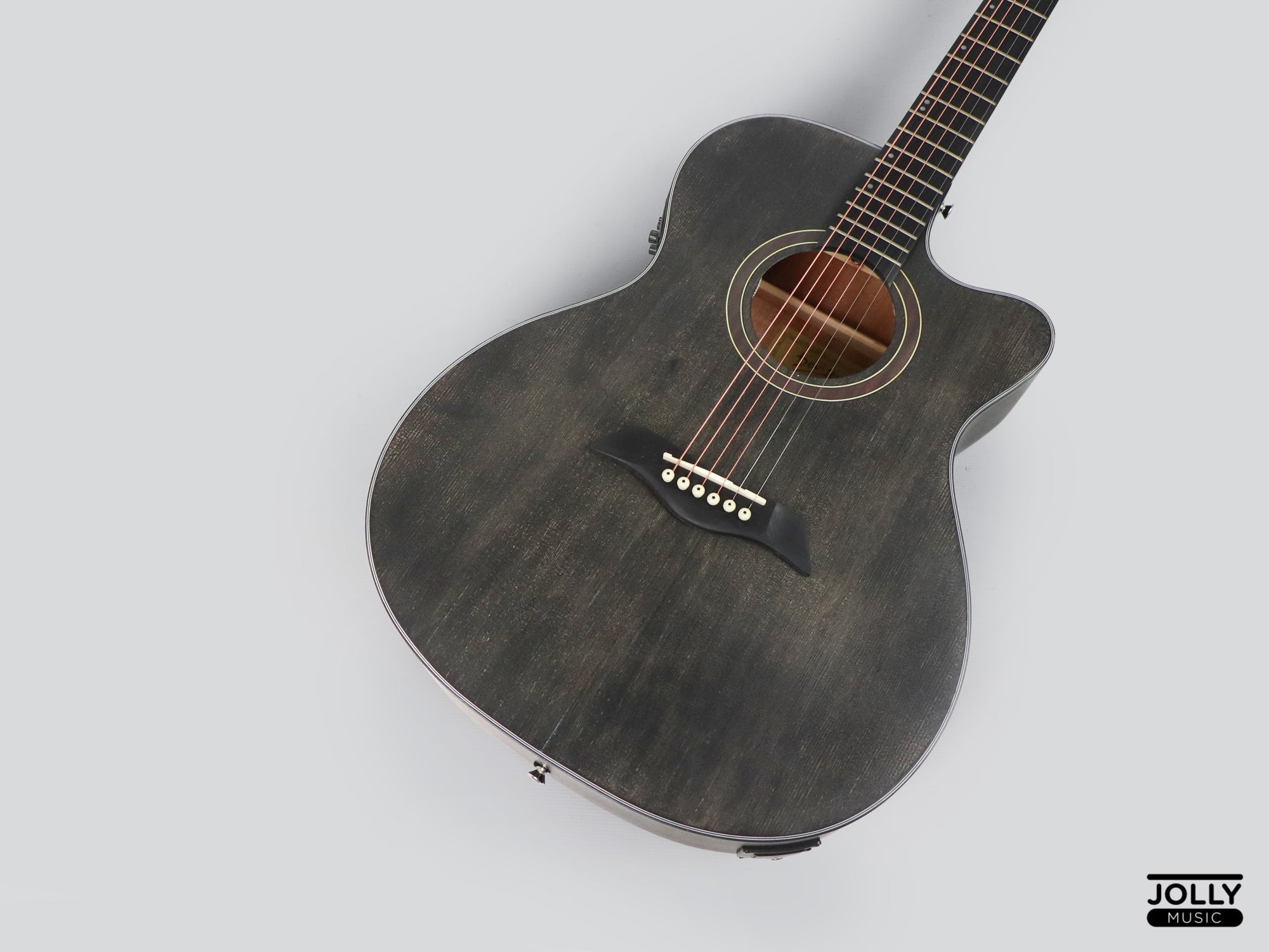 Deviser LS-130 EQ Transblack OM Acoustic-Electric Guitar – Jolly Music