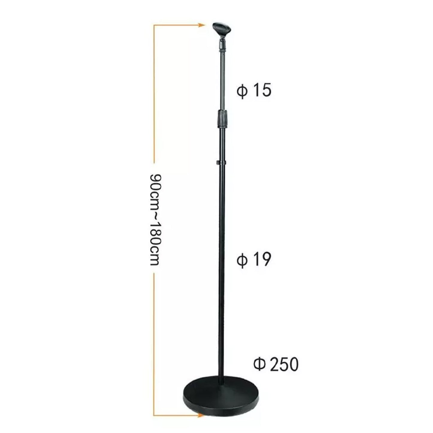 G-Craft MIS08 Straight Microphone Stand with Round Metal Base