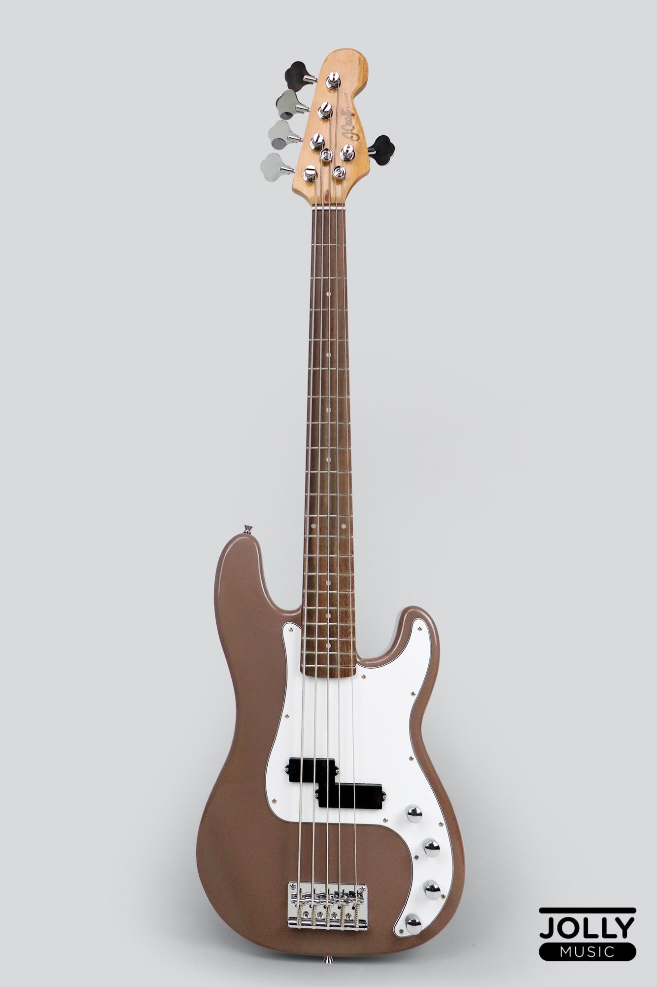 JCraft PB-2A Active 5-String Bass Guitar - Clay