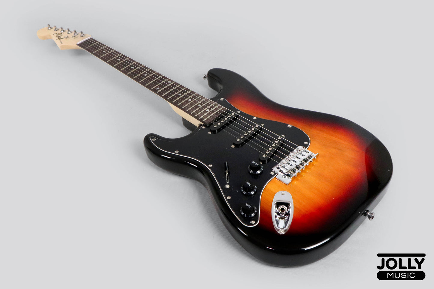 JCraft S-1 LEFT HAND S-Style Electric Guitar with Gigbag - Sunburst