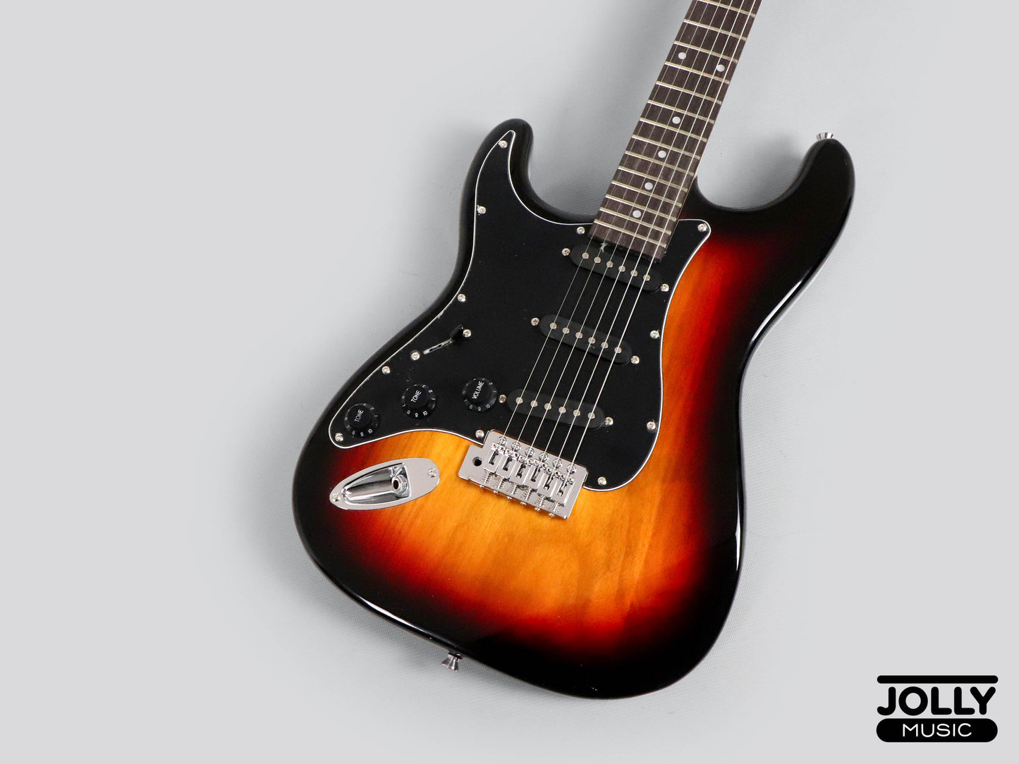 JCraft S-1 LEFT HAND S-Style Electric Guitar with Gigbag - Sunburst