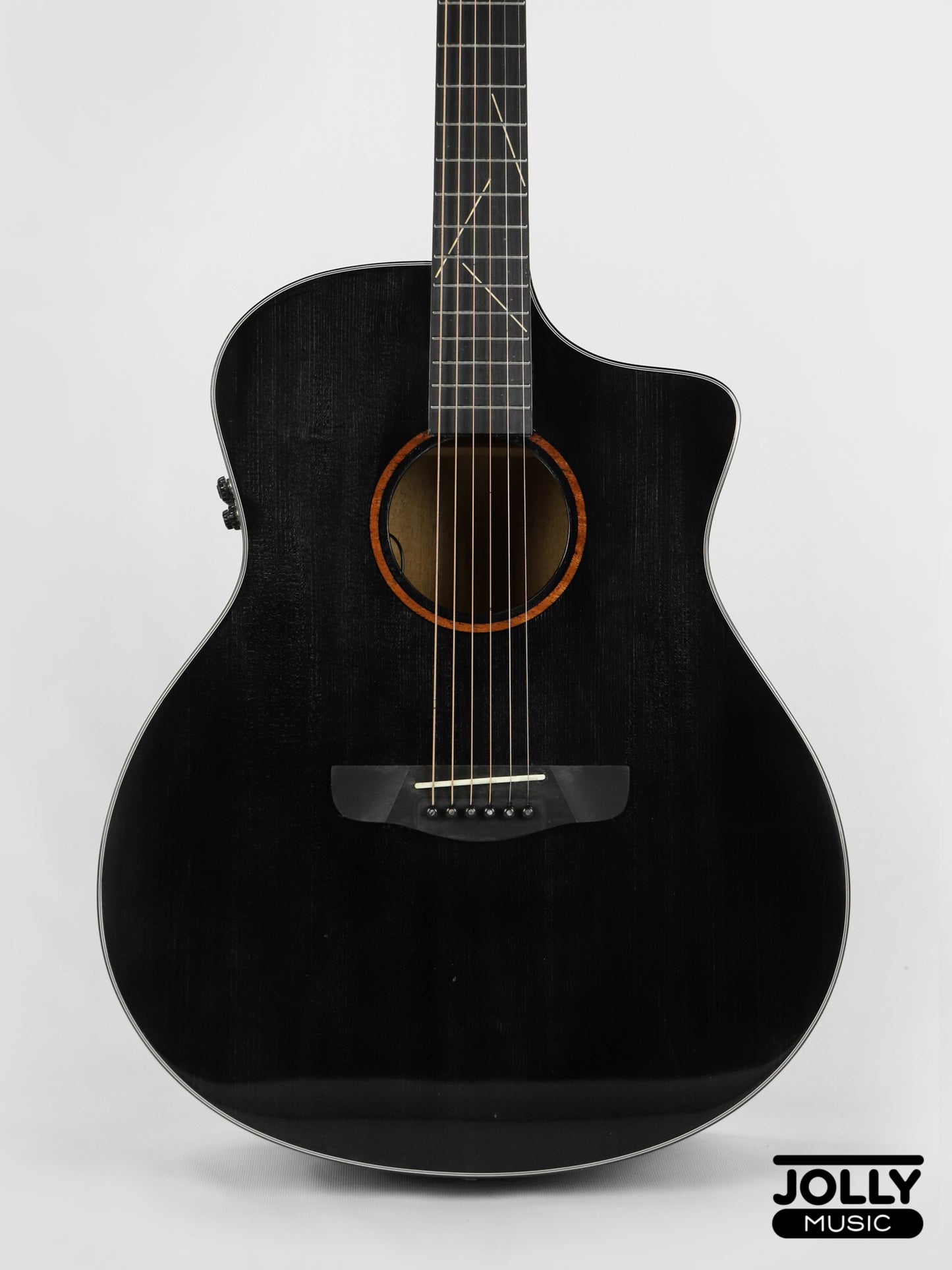 Sevillana 2101 EQ Solid Spruce Top Acoustic-Electric Guitar - Black