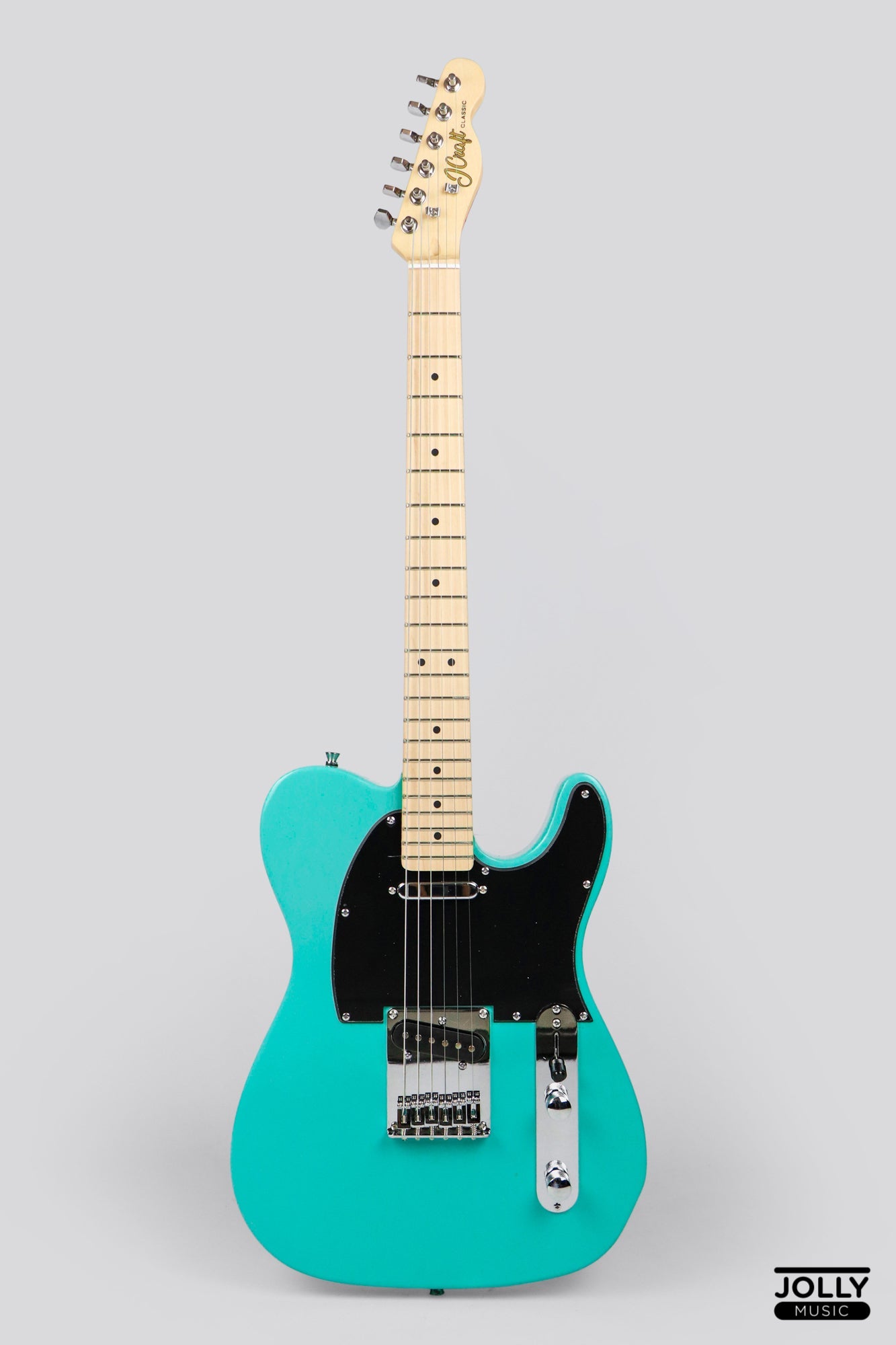 JCraft T-1 T-Style Electric Guitar with Gigbag - Cyan