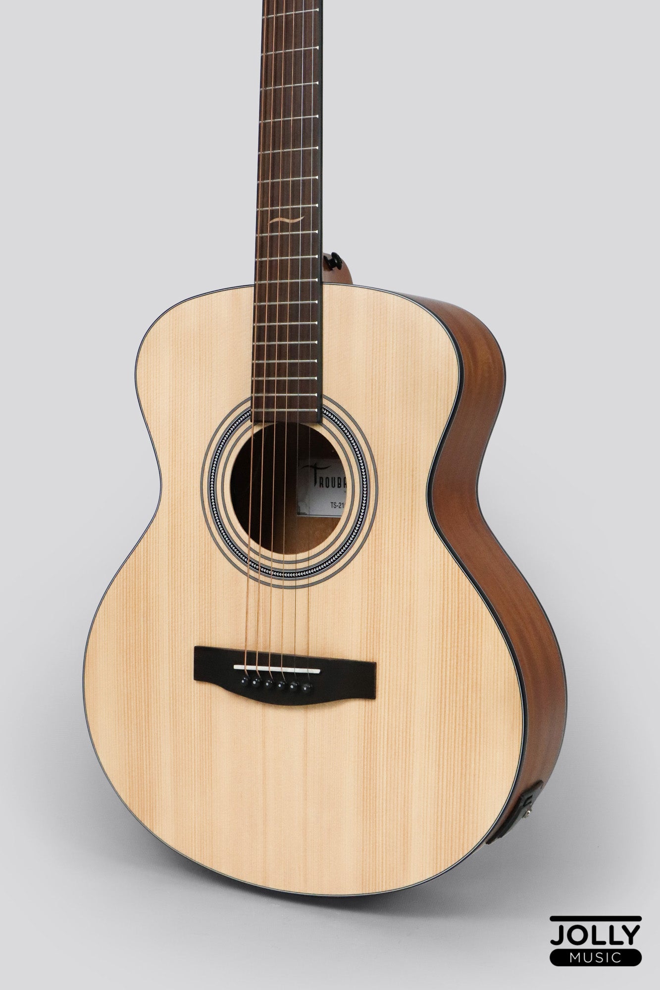 JCraft Troubadour TS-216E Solid Top Grand Symphony Acoustic Guitar with Pickups and Gigbag