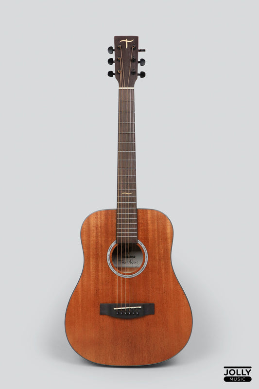 JCraft Troubadour Taka Mini Little Dreadnought All-Mahogany 36" Acoustic Guitar with soft case