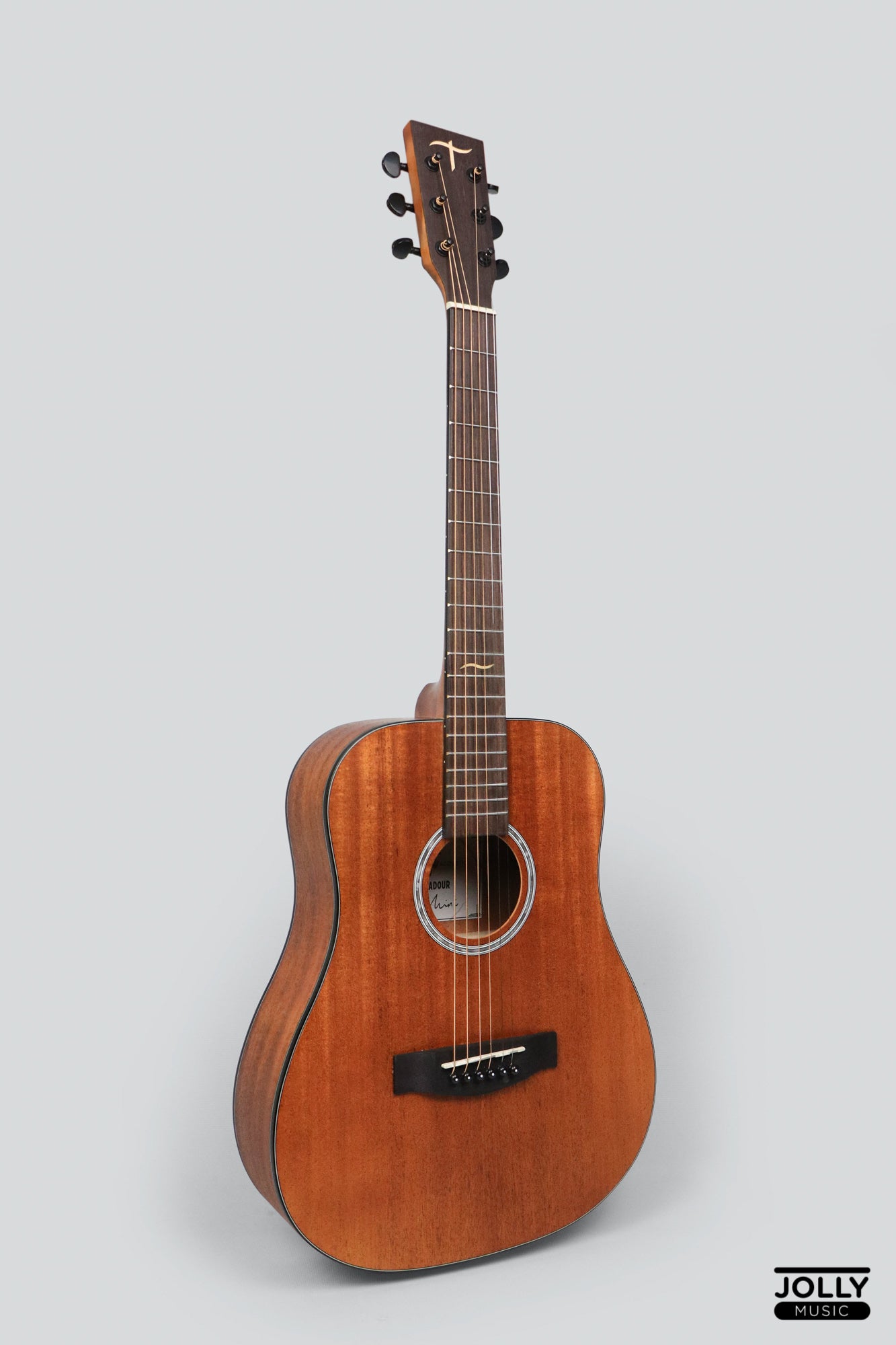 JCraft Troubadour Taka Mini Little Dreadnought All-Mahogany 36" Acoustic Guitar with soft case