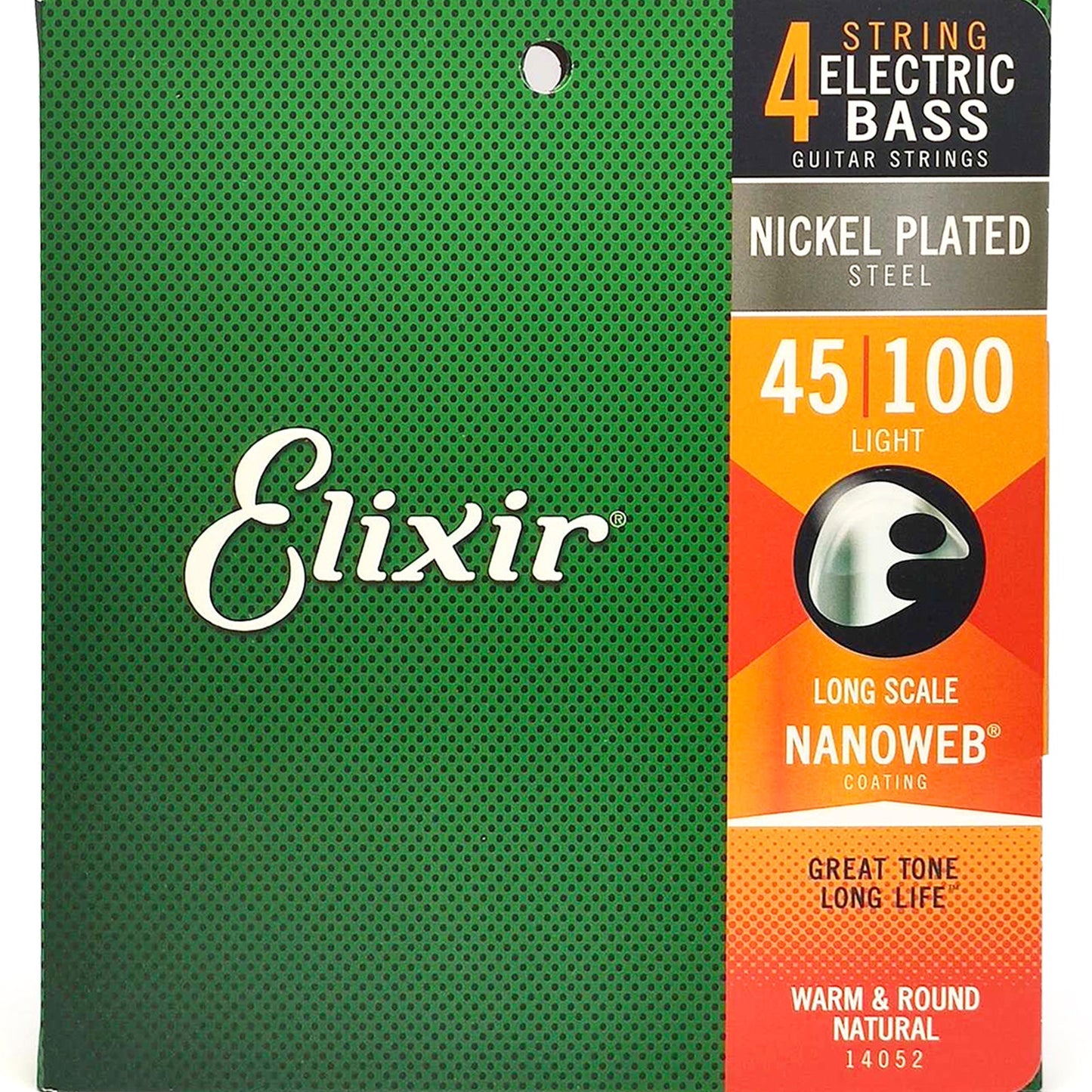 Elixir Electric Bass Nickel Plated Steel Bass Guitar Strings with NANOWEB Coating