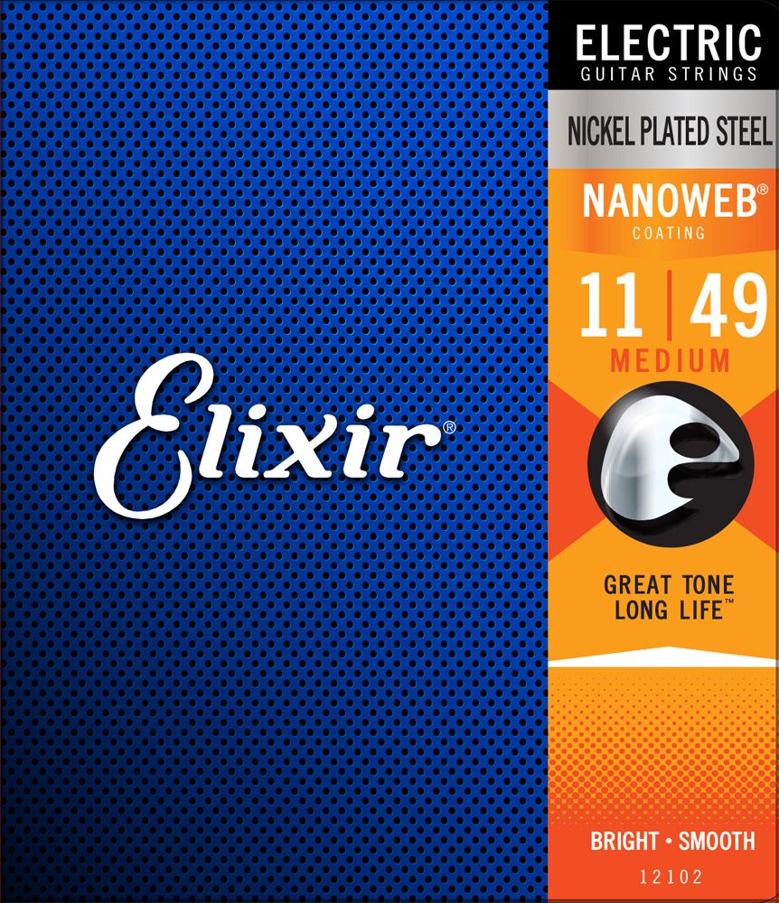 Elixir Electric Nickel Plated Steel Special Gauge Electric Guitar Strings with NANOWEB Coating