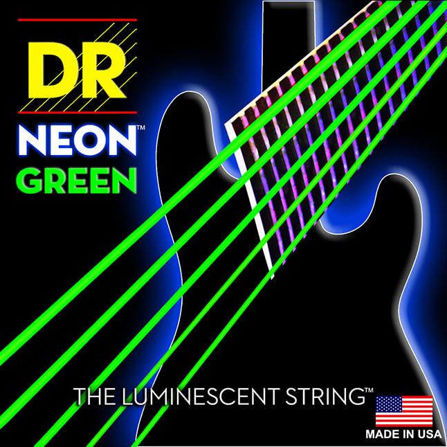 DR Neon Green 4-String Bass Guitar Strings with K3 - GuitarPusher